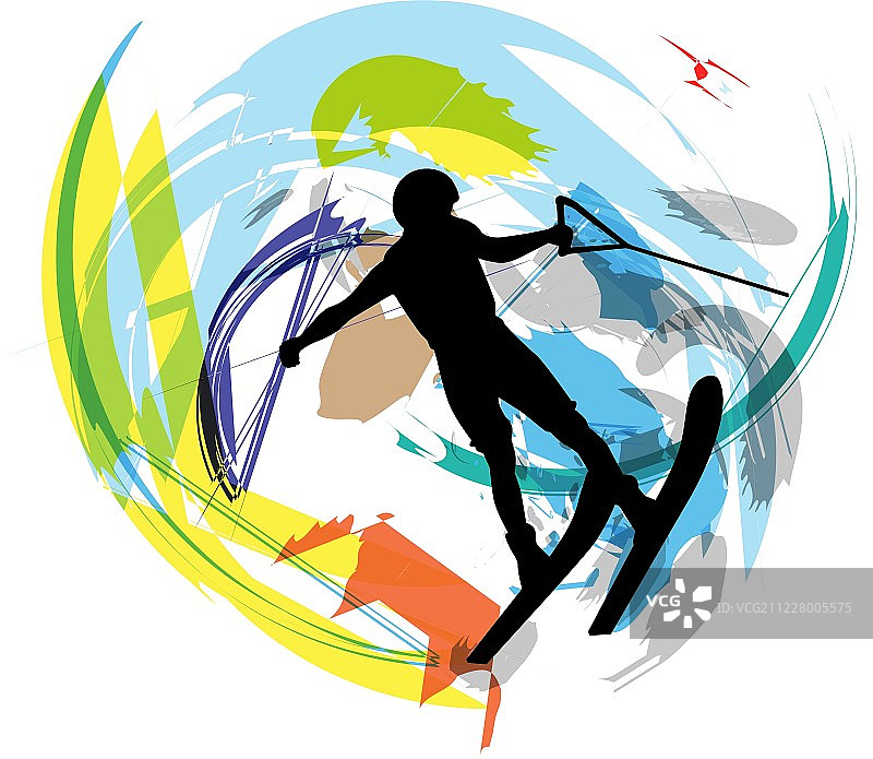 滑水运动的男人图片素材