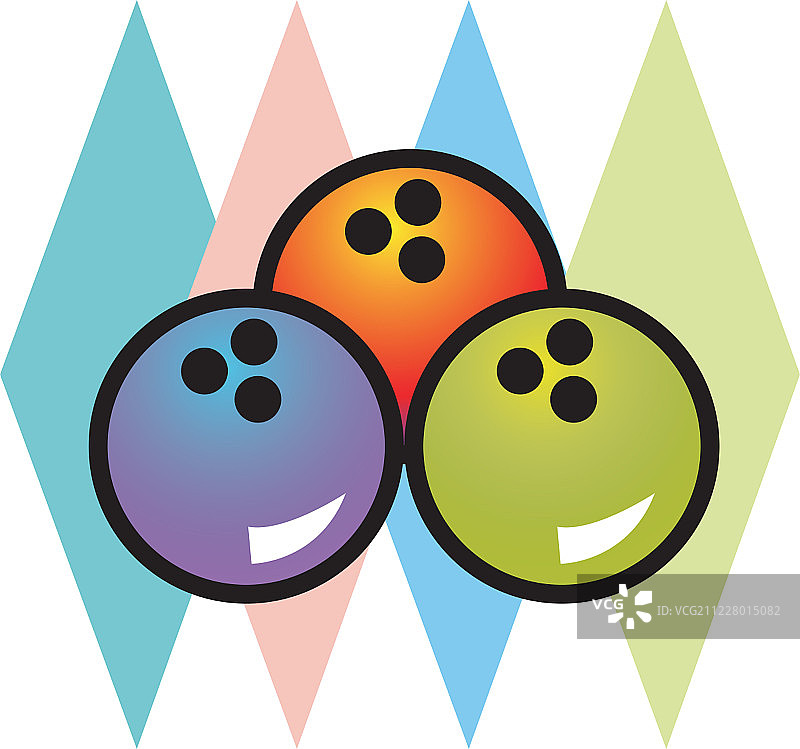 复古保龄球馆标志图片素材
