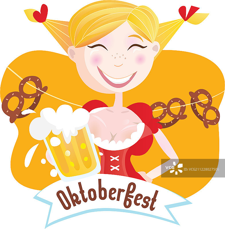 慕尼黑啤酒节（巴伐利亚女人）图片素材