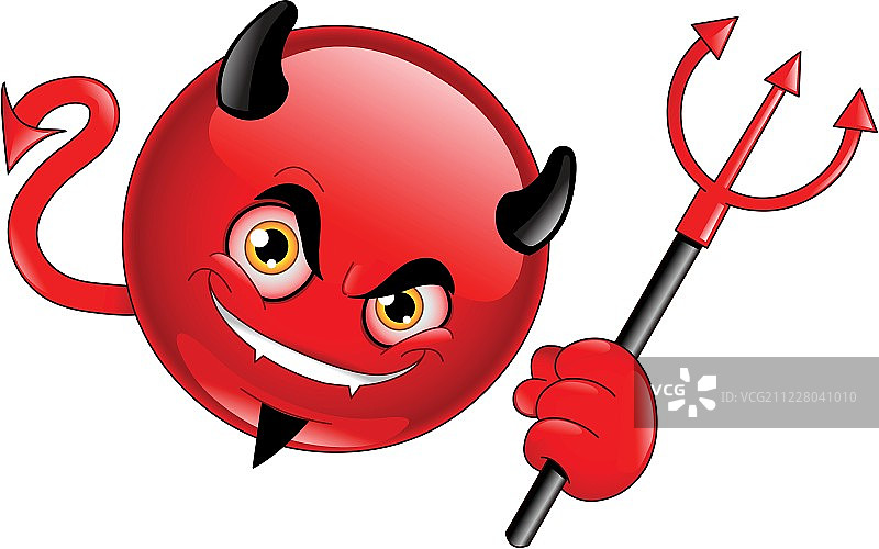恶魔表情符号图片素材