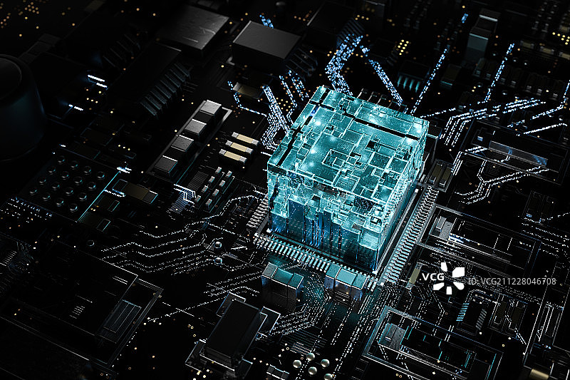 3D芯片图片素材