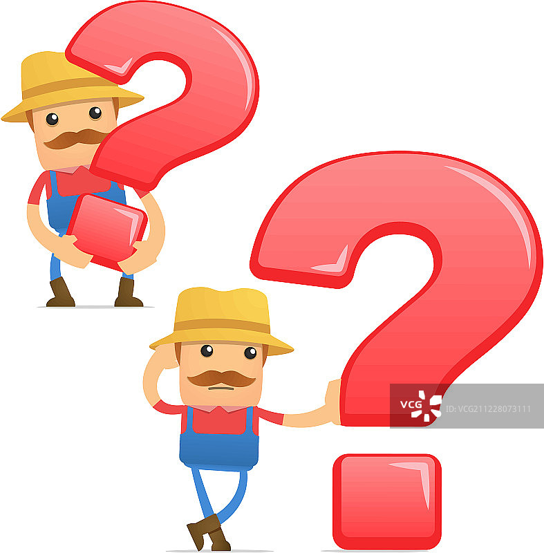 有趣的卡通农民合集图片素材