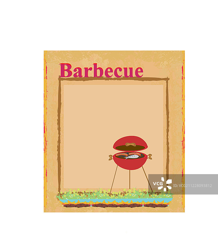 烧烤派对邀请函图片素材