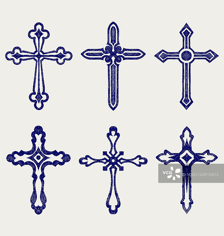 宗教十字架设计合集图片素材