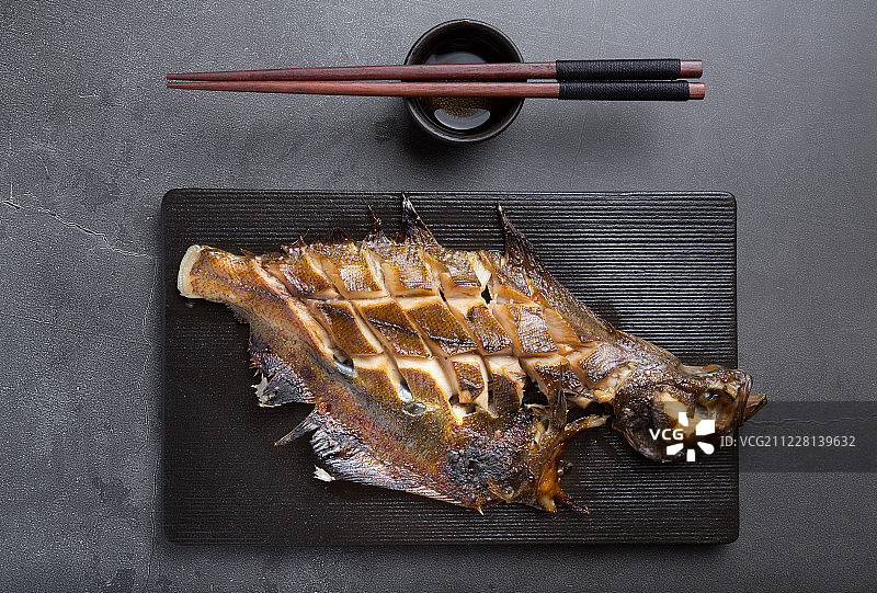 炭烤鲽鱼图片素材