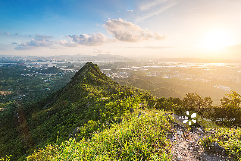 中山市丫髻山日落风光图片素材