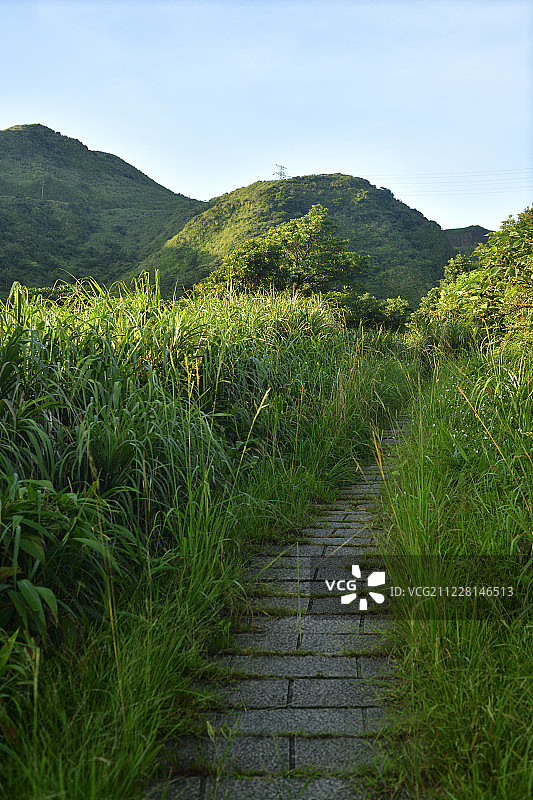 台北的山顶小路图片素材