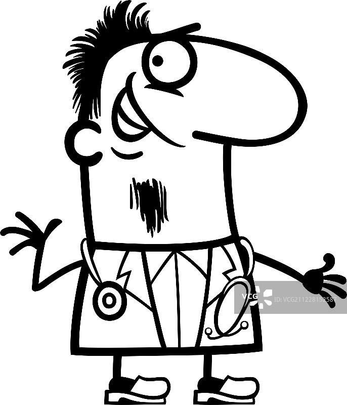 卡通医生与听诊器图片素材