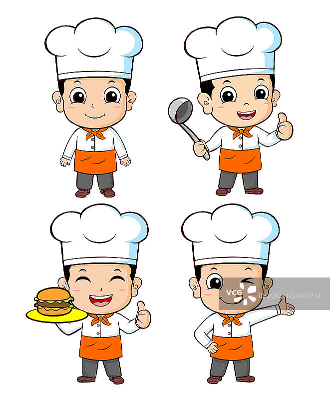 卡通厨师矢量造型图图片素材