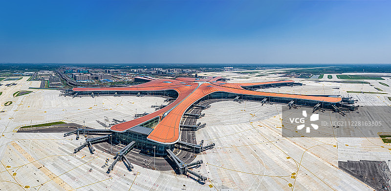 航拍北京大兴国际机场全景图图片素材