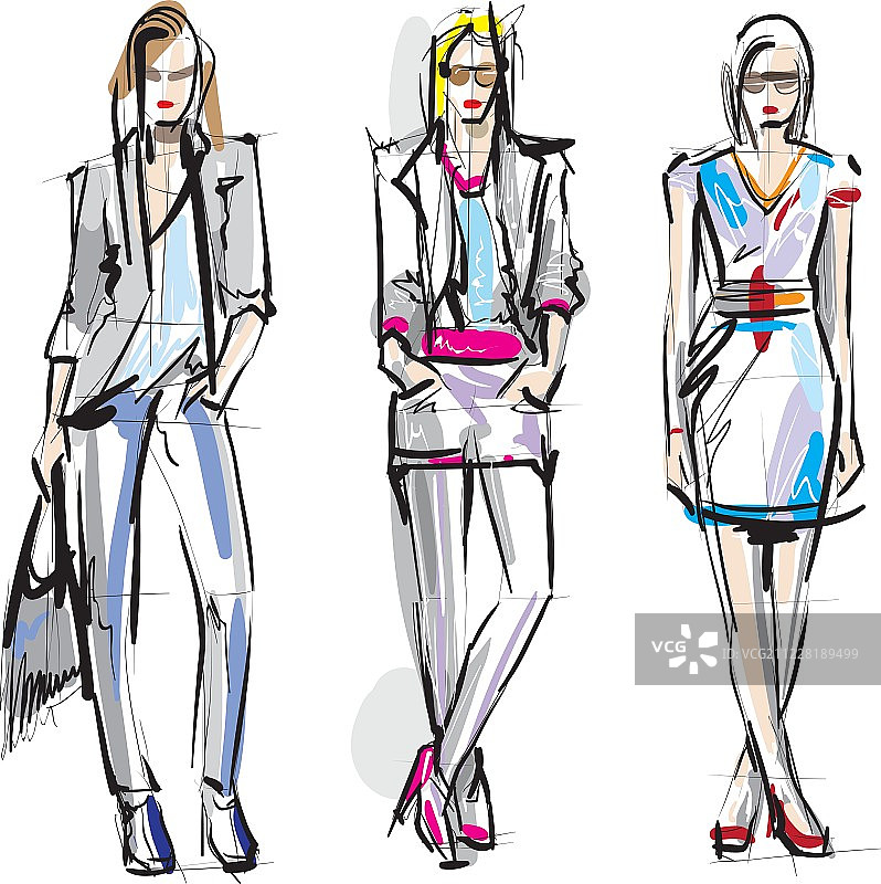 艺术时装手稿图片素材