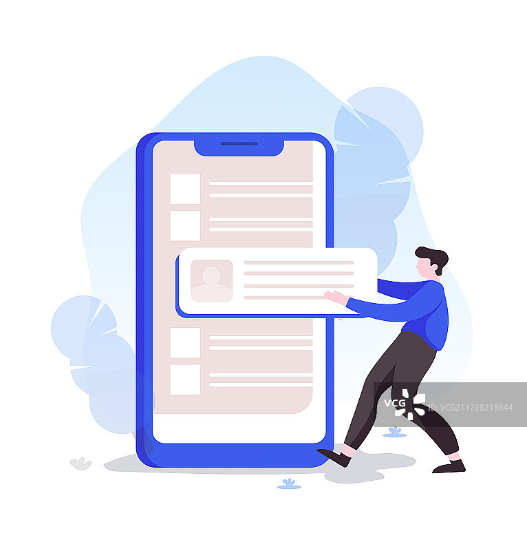 矢量扁平商业人物插画图片素材