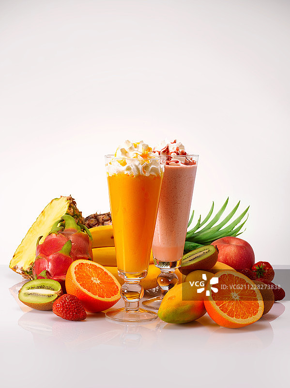 热带水果和饮料图片素材
