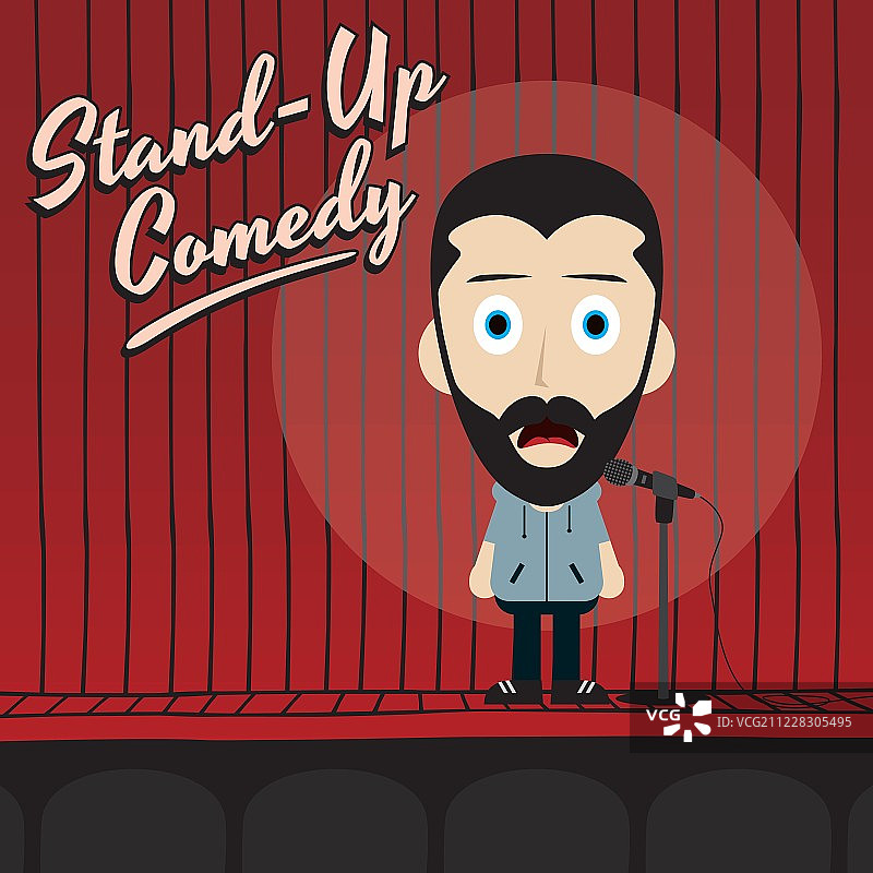 滑稽脱口秀演员卡通图片素材