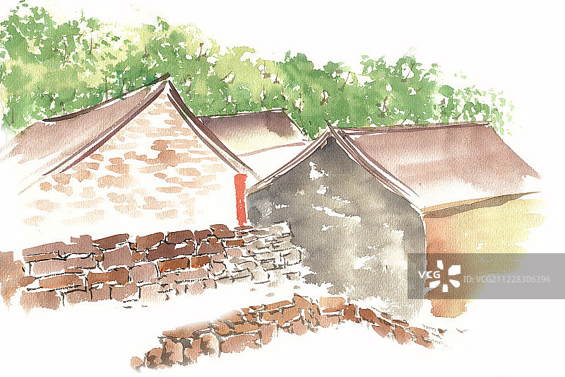 山村的房子图片素材