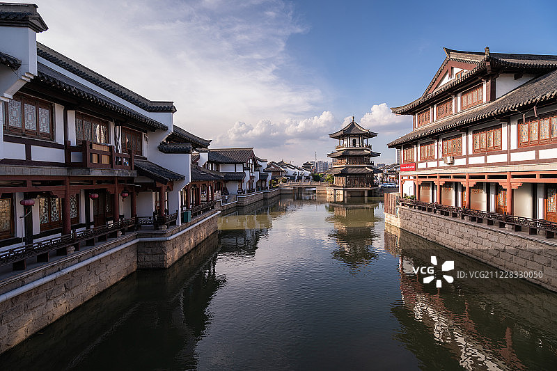 江苏常州淹城仿古建筑图片素材