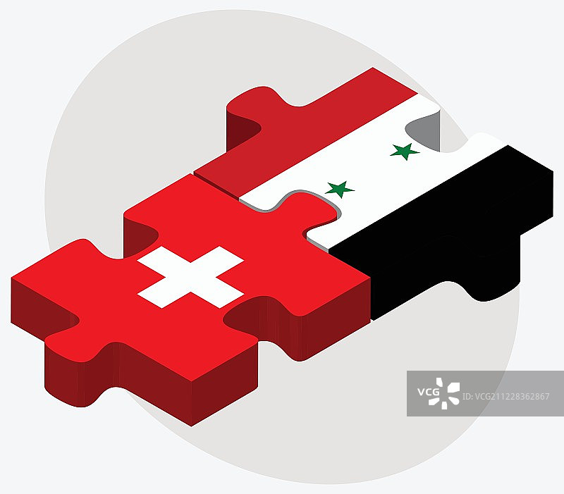 瑞士和叙利亚国旗图片素材