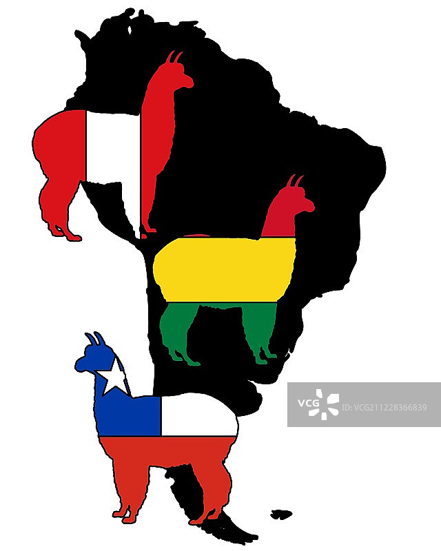 羊驼旗帜图片素材