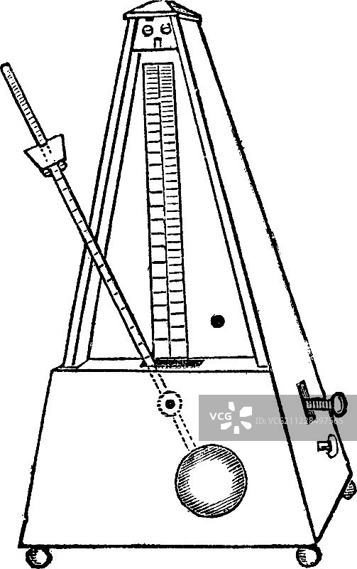 老式节拍器雕刻图片素材