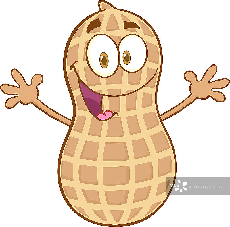 张开双臂欢迎的花生图片素材