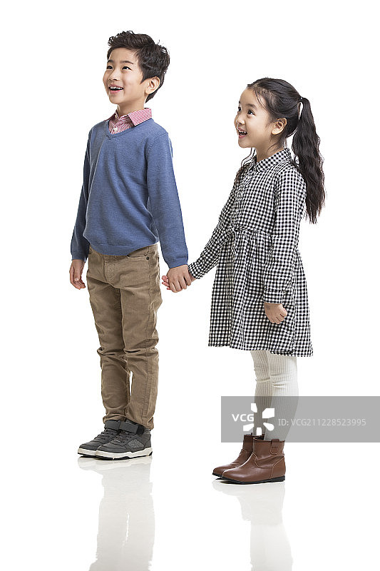 快乐的兄妹俩图片素材