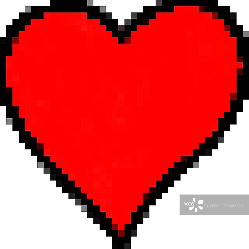 手绘红色爱心符号图片素材