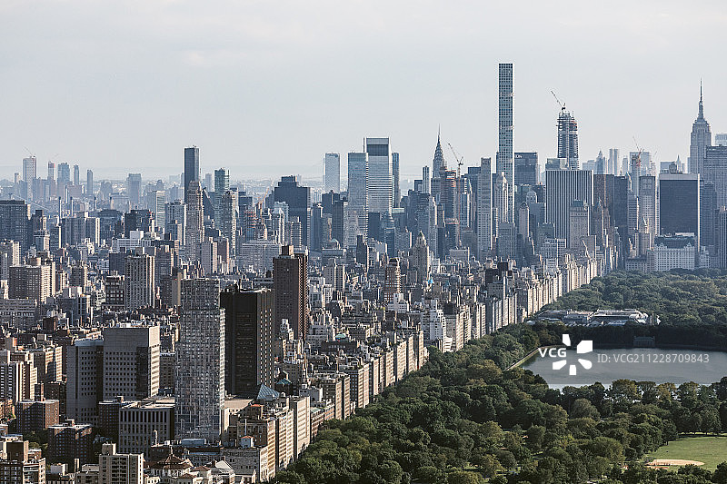 曼哈顿上东区鸟瞰图图片素材