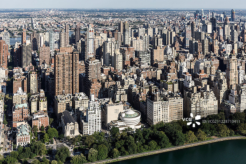 曼哈顿上东区鸟瞰图图片素材