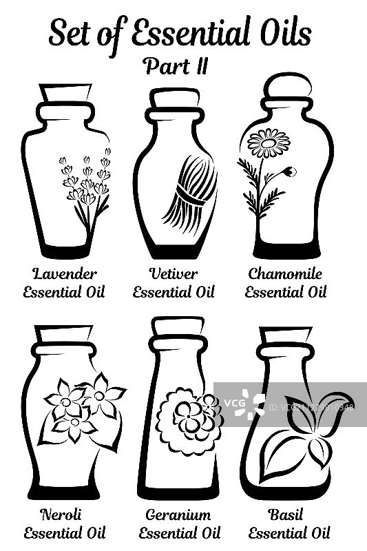 风格化的精油瓶合集（二）图片素材