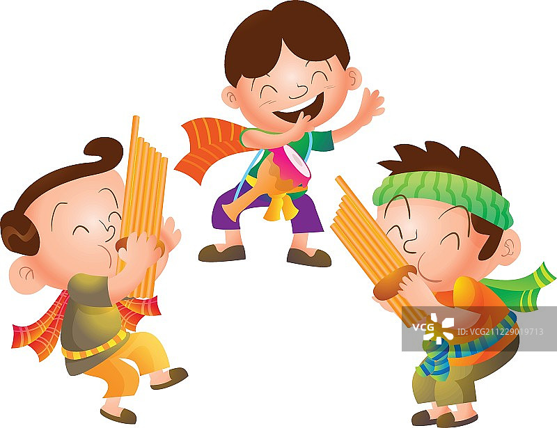 传统泰国音乐家团体图片素材