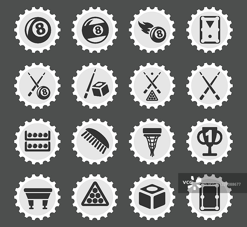 台球图标合集图片素材