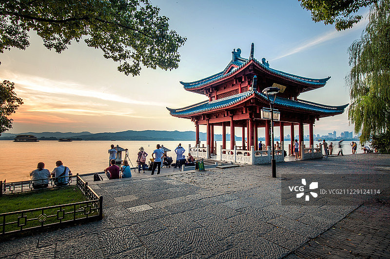 杭州西湖柳浪闻莺公园图片素材