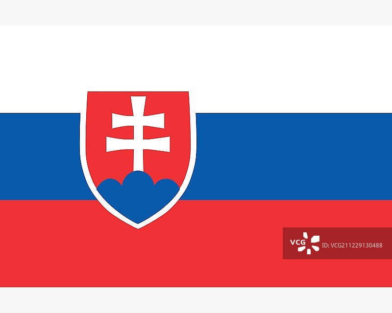 斯洛伐克彩色旗帜图片素材
