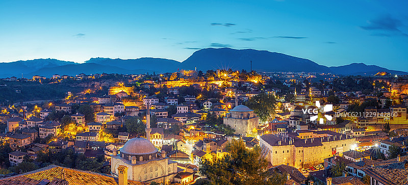 土耳其番红花城夜景风光图片素材