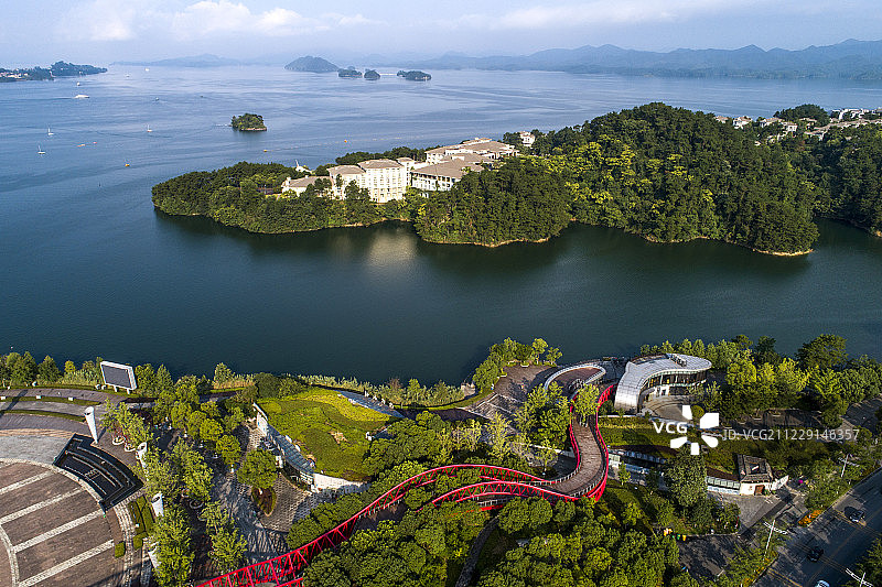 千岛湖 淳安县 航拍图片素材
