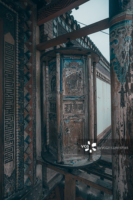 青海祁连县阿柔寺风光图片素材