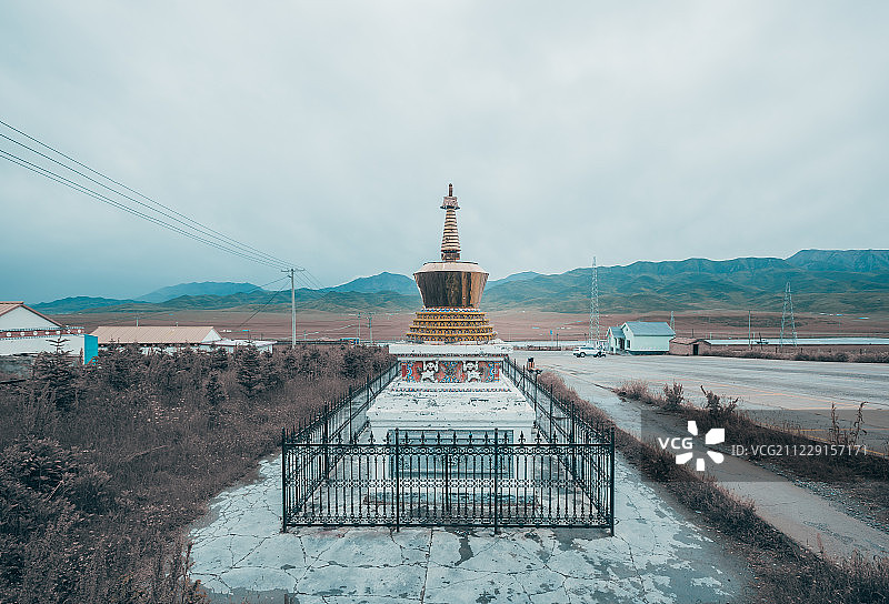 青海祁连县阿柔寺风光图片素材