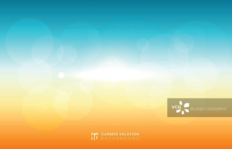 阳光下天空的抽象模糊夏季自然散景图片素材