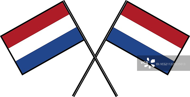 荷兰国旗样式化设计矢量图图片素材