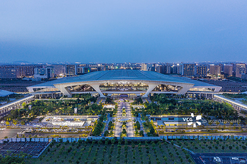 杭州火车东站风光图片素材
