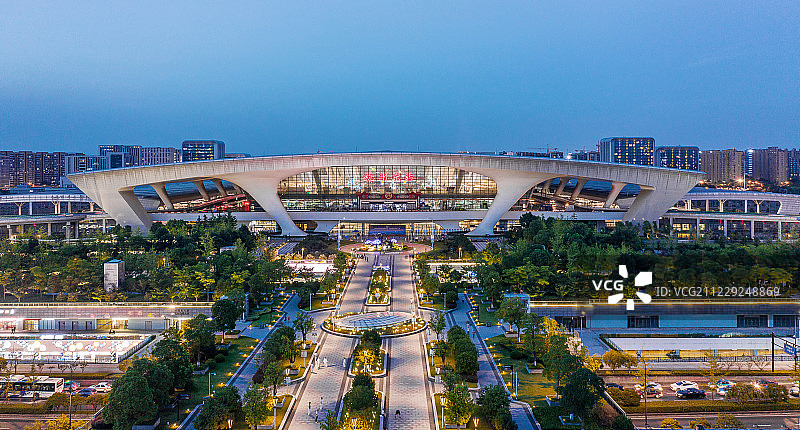 杭州火车东站风光图片素材