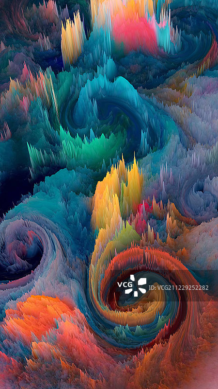 炫酷抽象爆炸色彩背景图片素材