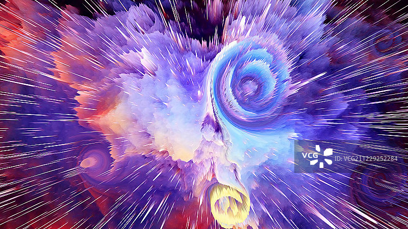 炫酷抽象爆炸色彩背景图片素材