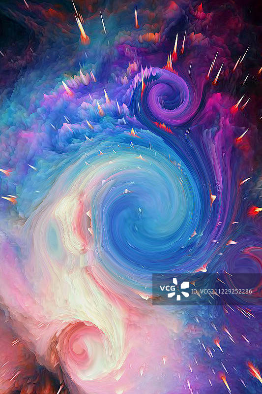 炫酷抽象爆炸色彩背景图片素材