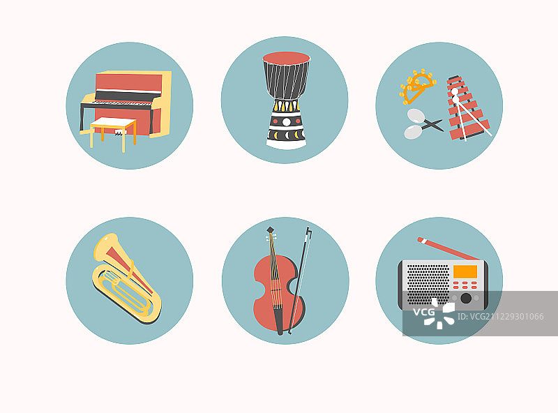扁平音乐元素图片素材