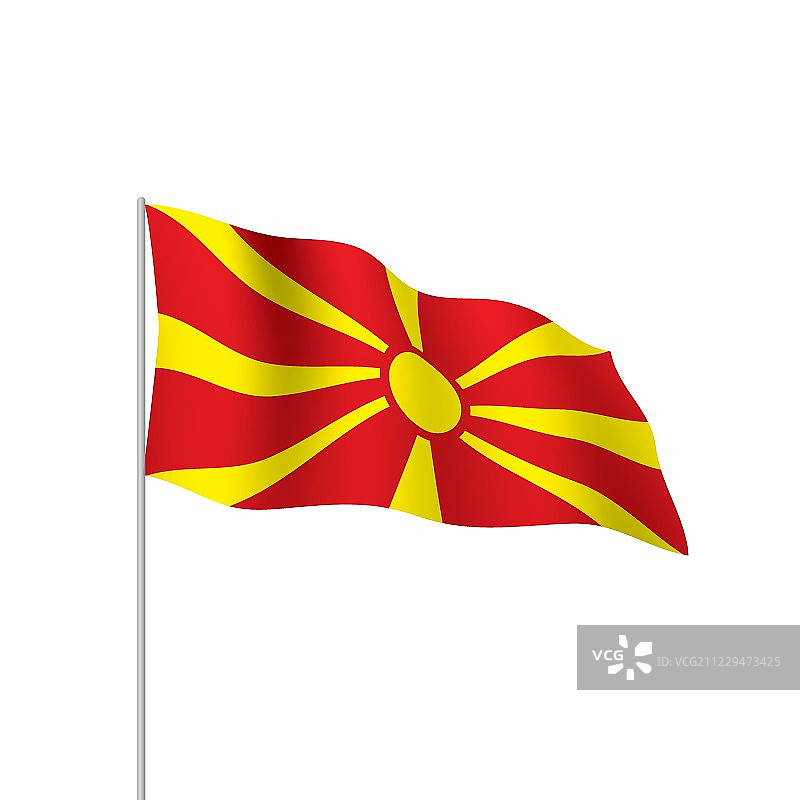 马其顿国旗矢量图图片素材