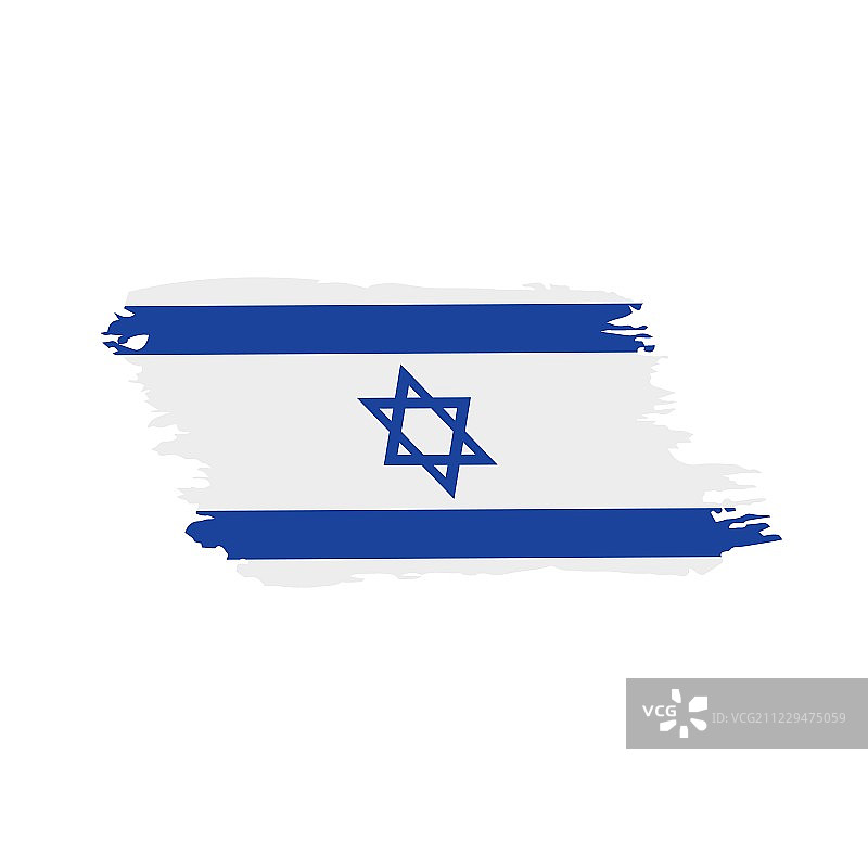 以色列国旗，矢量图示图片素材