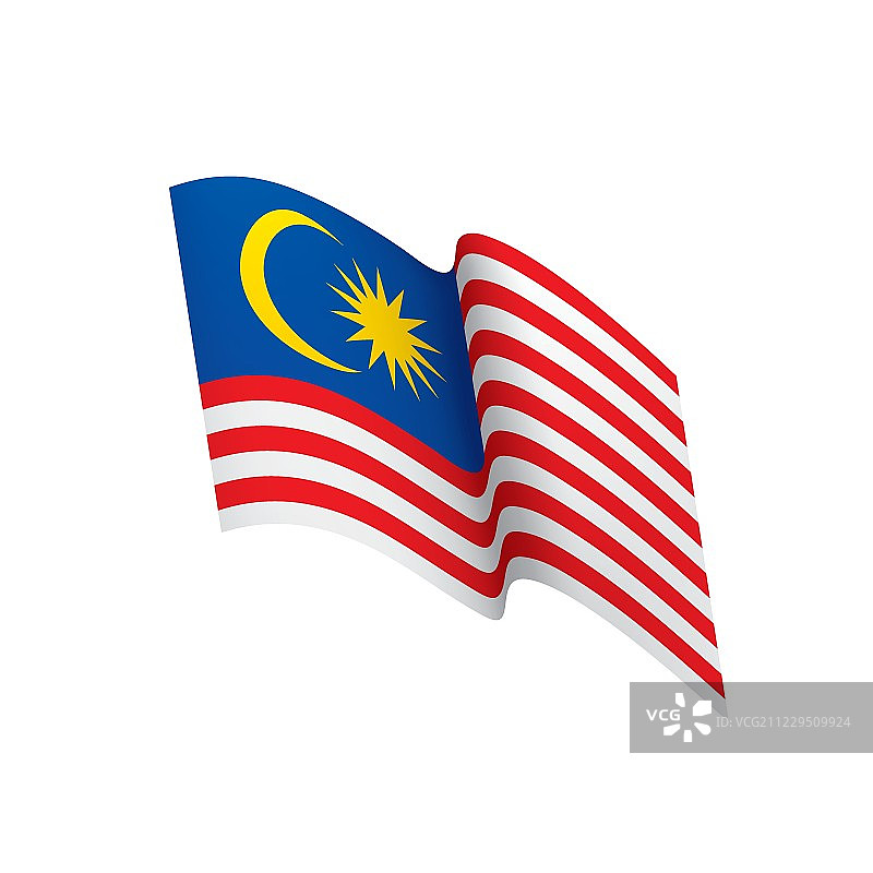 马来西亚国旗，矢量插图图片素材