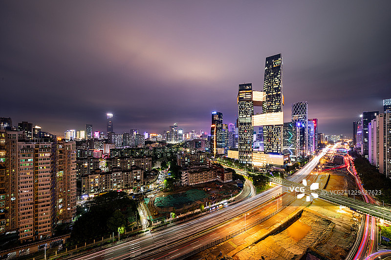 深圳滨海大道夜景图片素材