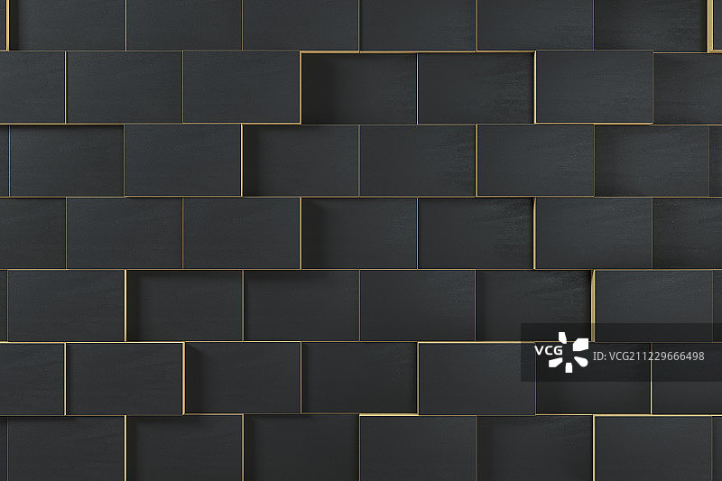 高低起伏的长方形方块，三维渲染图片素材